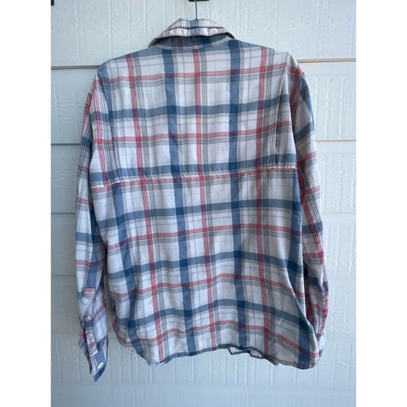 Columbia Men's Large red/white/blue plaid fishing - Picture 2 of 8